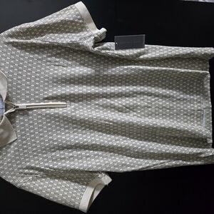 Off-White Geometric Pattern Polo Shirt